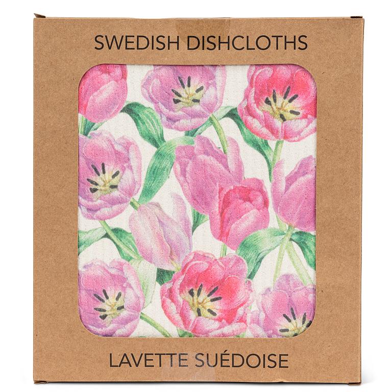 Pink Tulips Dishcloth