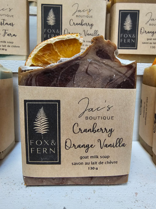 Cranberry Orange and Vanilla Goats Milk Soap - F & F x Jac's Collaboration