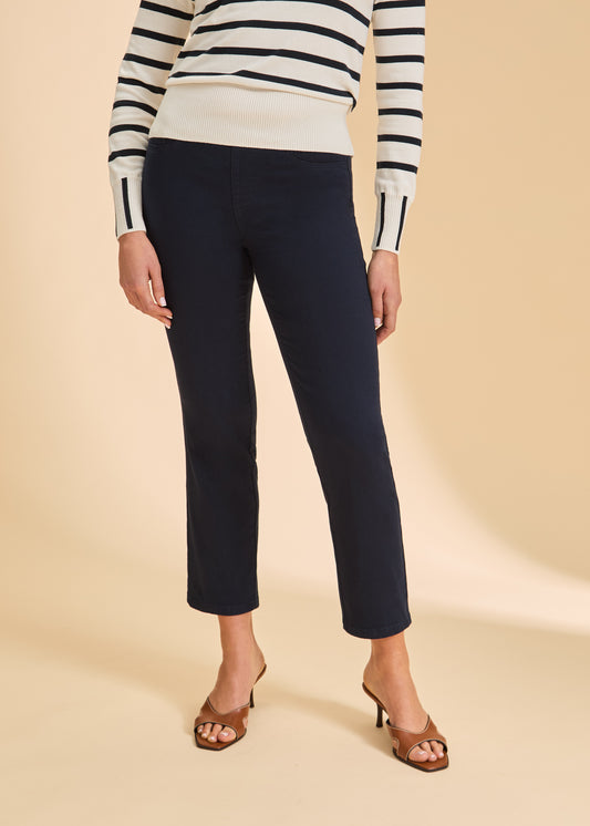 Pull On Straight Ankle Pant