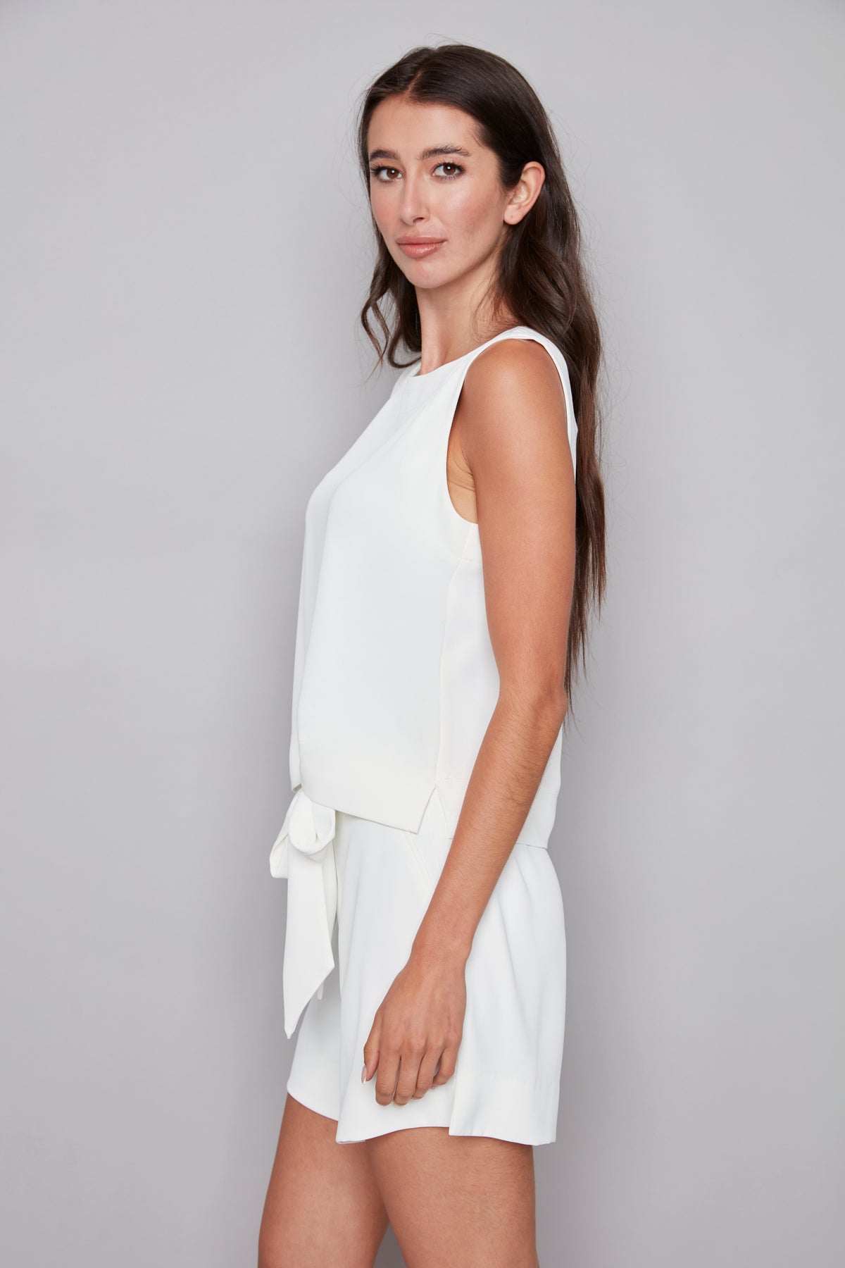 Sleeveless Cream Top