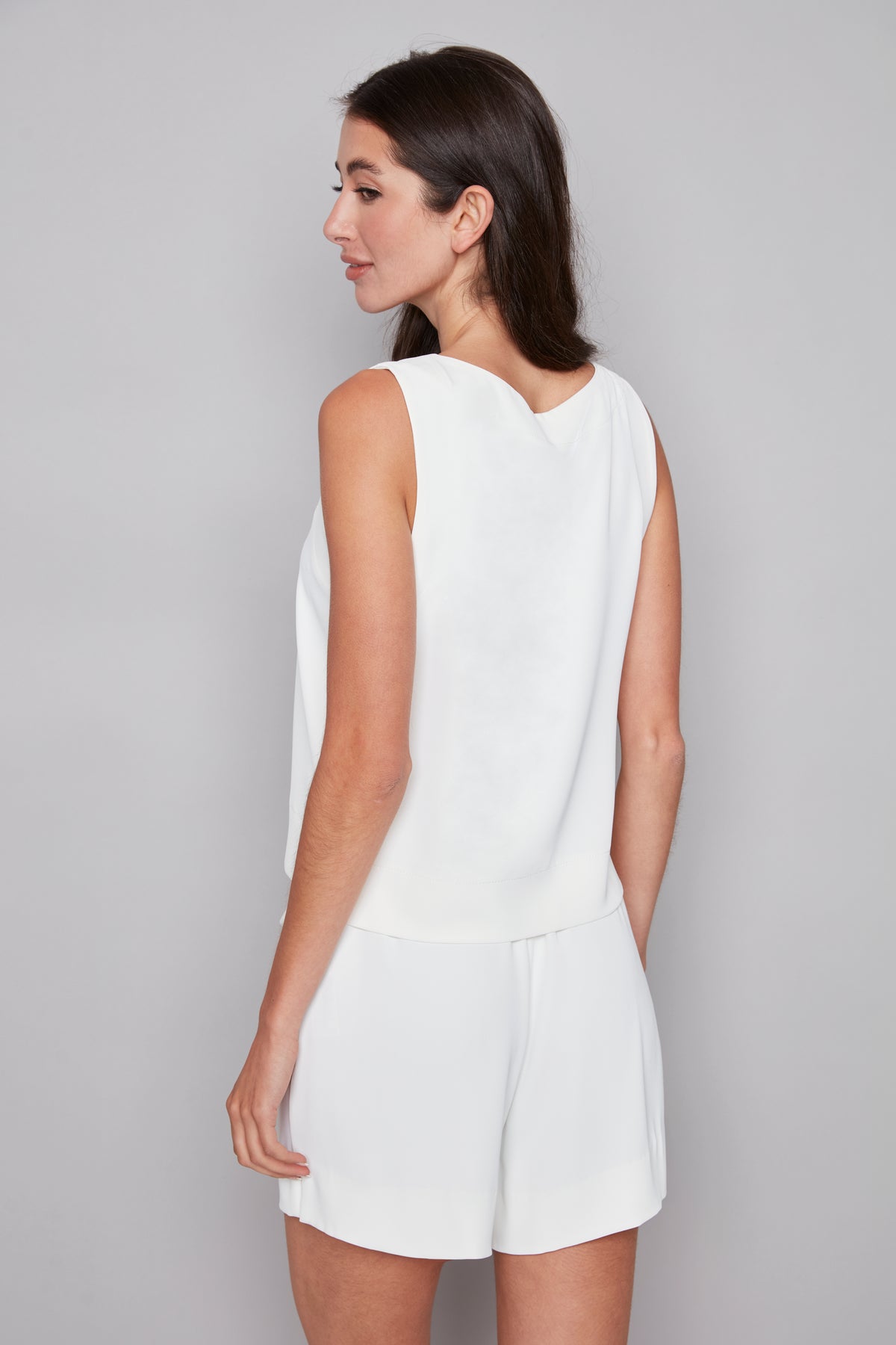 Sleeveless Cream Top