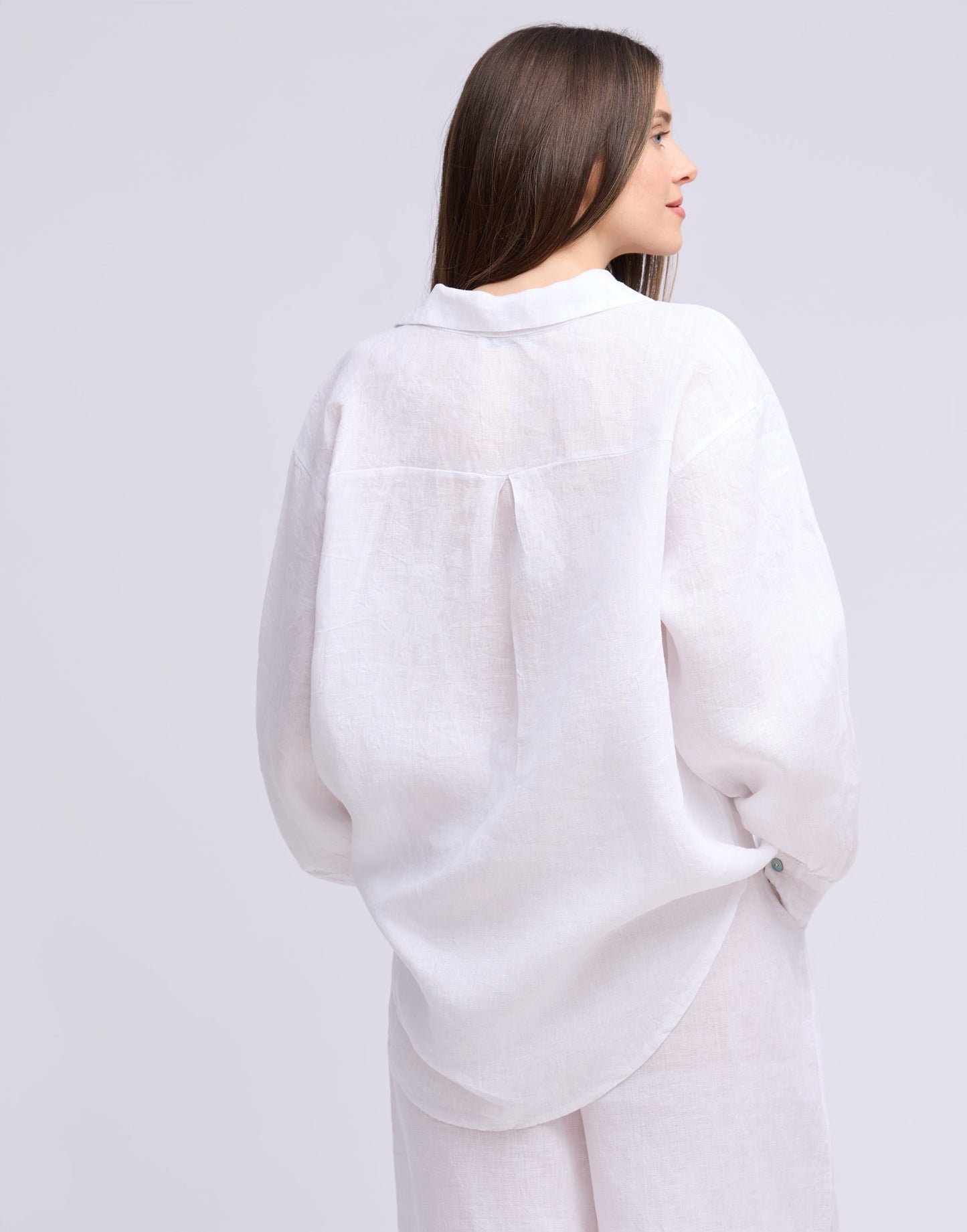 Elena Boyfriend Linen Shirt