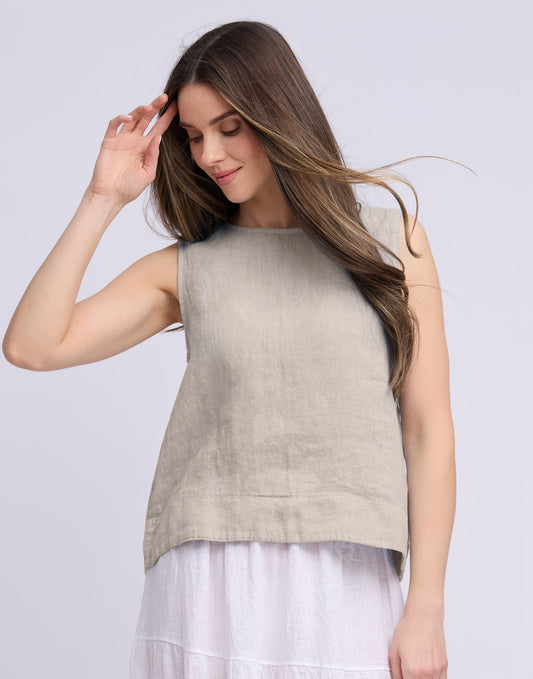 Francesca Linen Tank Top