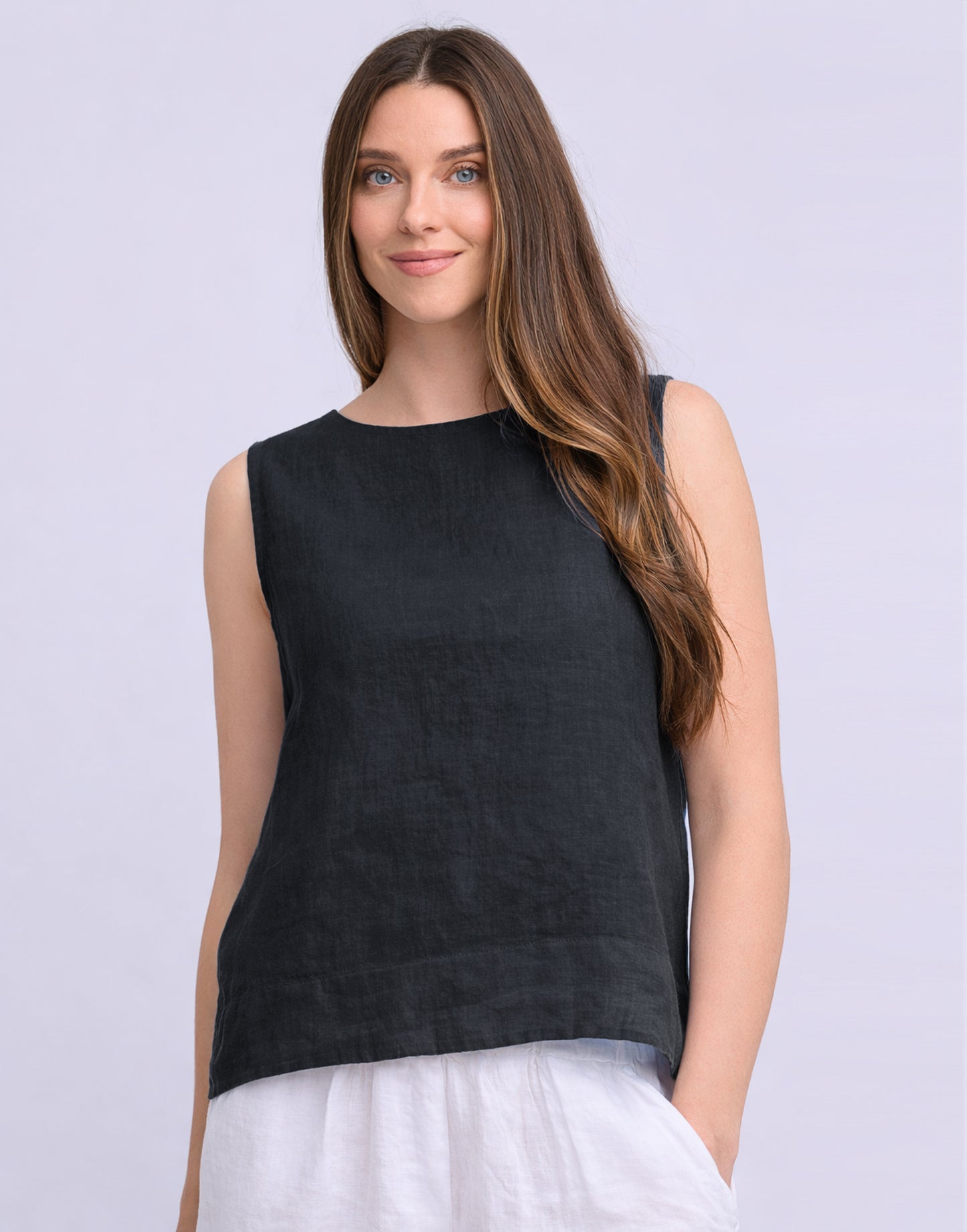 Francesca Linen Tank Top
