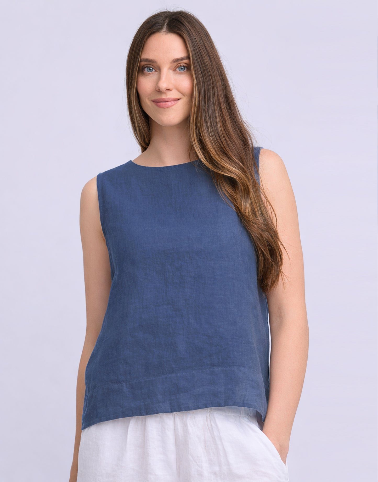 Francesca Linen Tank Top