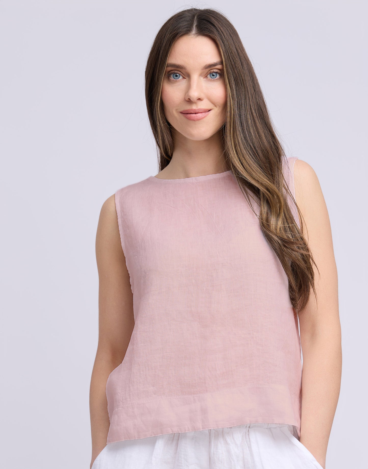 Francesca Linen Tank Top