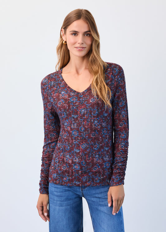 Long Sleeve V Neck Top