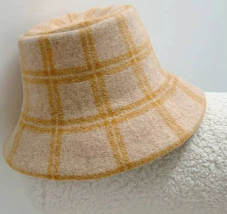 Wool Plaid Bucket hat