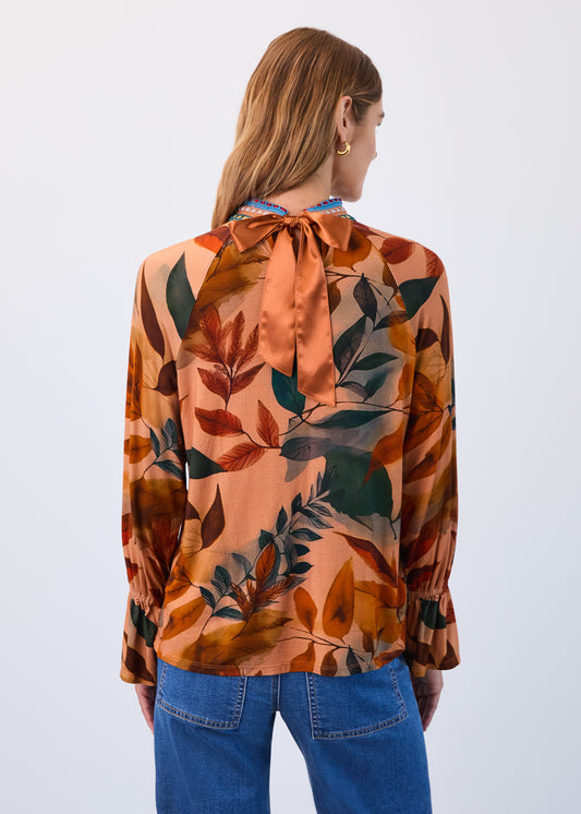 Mock Neck with Bow Top