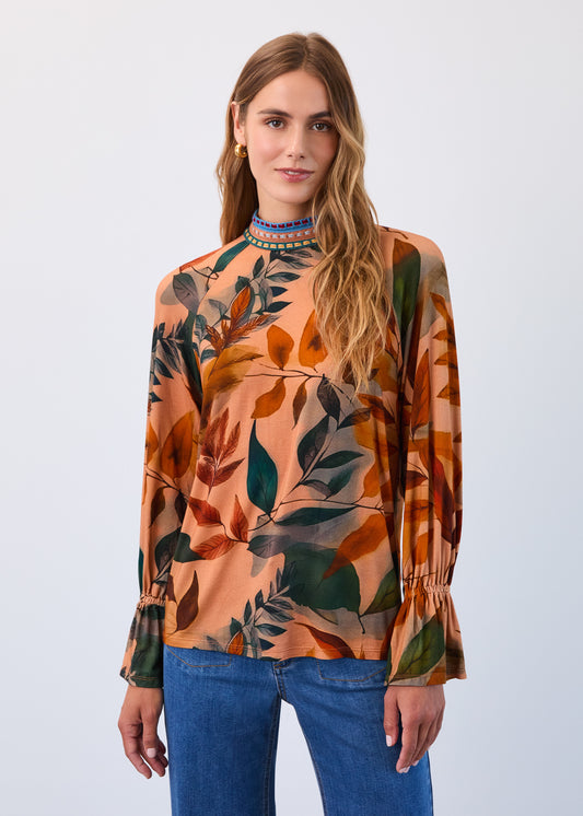 Mock Neck with Bow Top