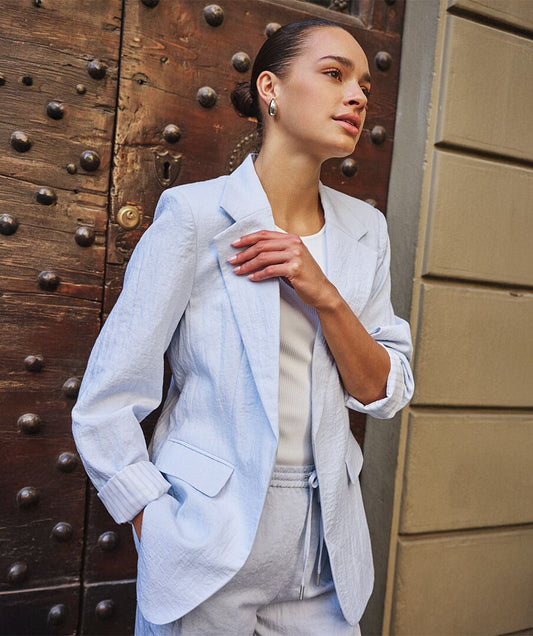 Blazer with Rolled Sleeve