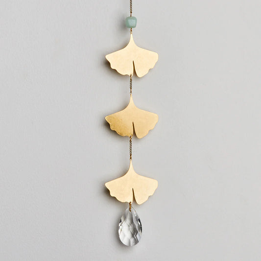 Suncatcher -  Botanical Leaf/ Amazonite
