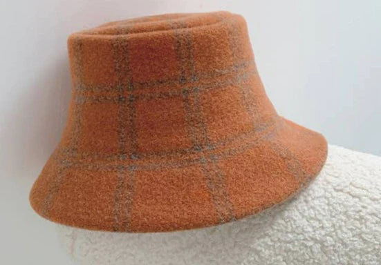 Wool Plaid Bucket hat