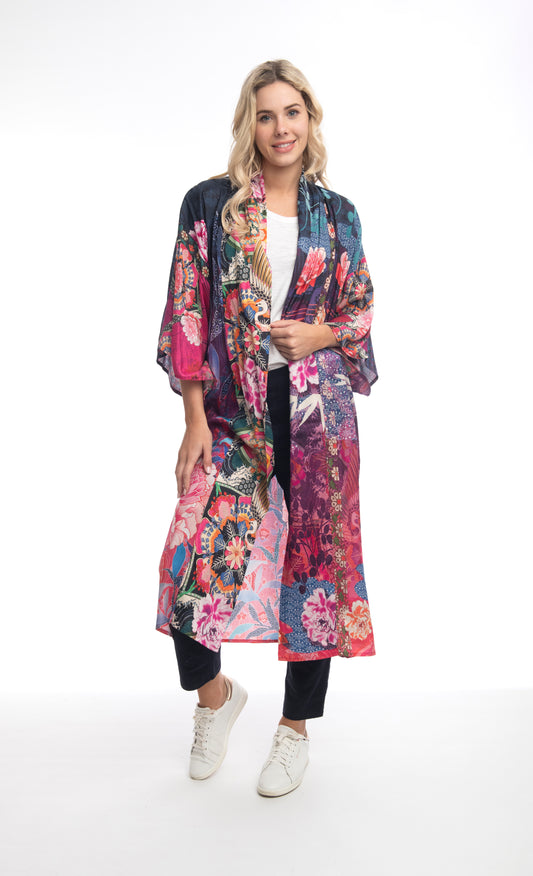 Digital Lotus Print Kimono