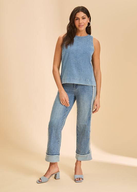 Sleeveless Denim Top