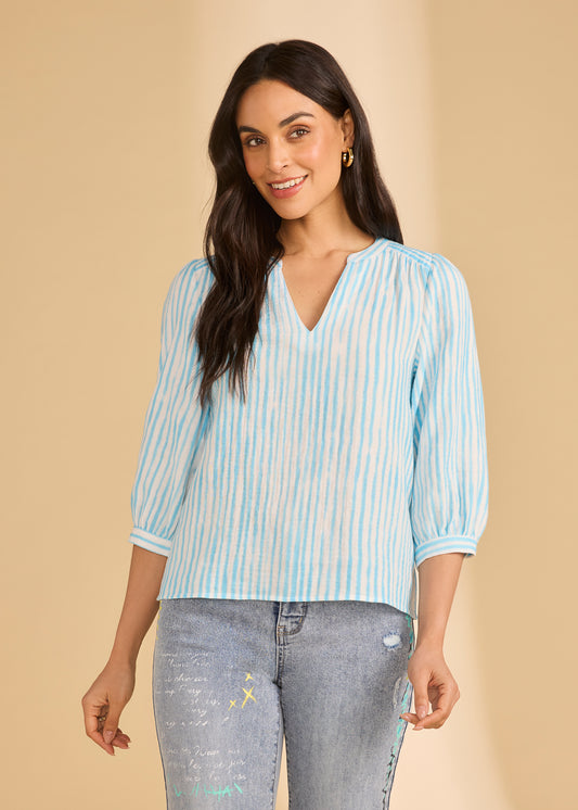 Stripe Popover Blouse