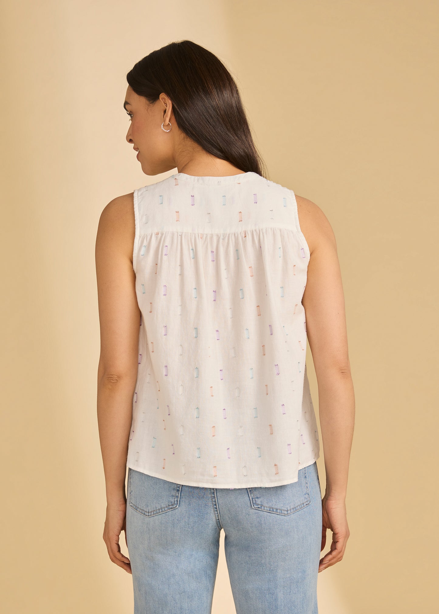 Sleeveless V-Neck Blouse