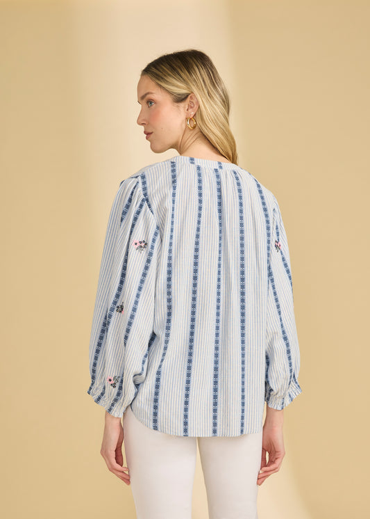 Beaded Shirt, Spritz Stripes