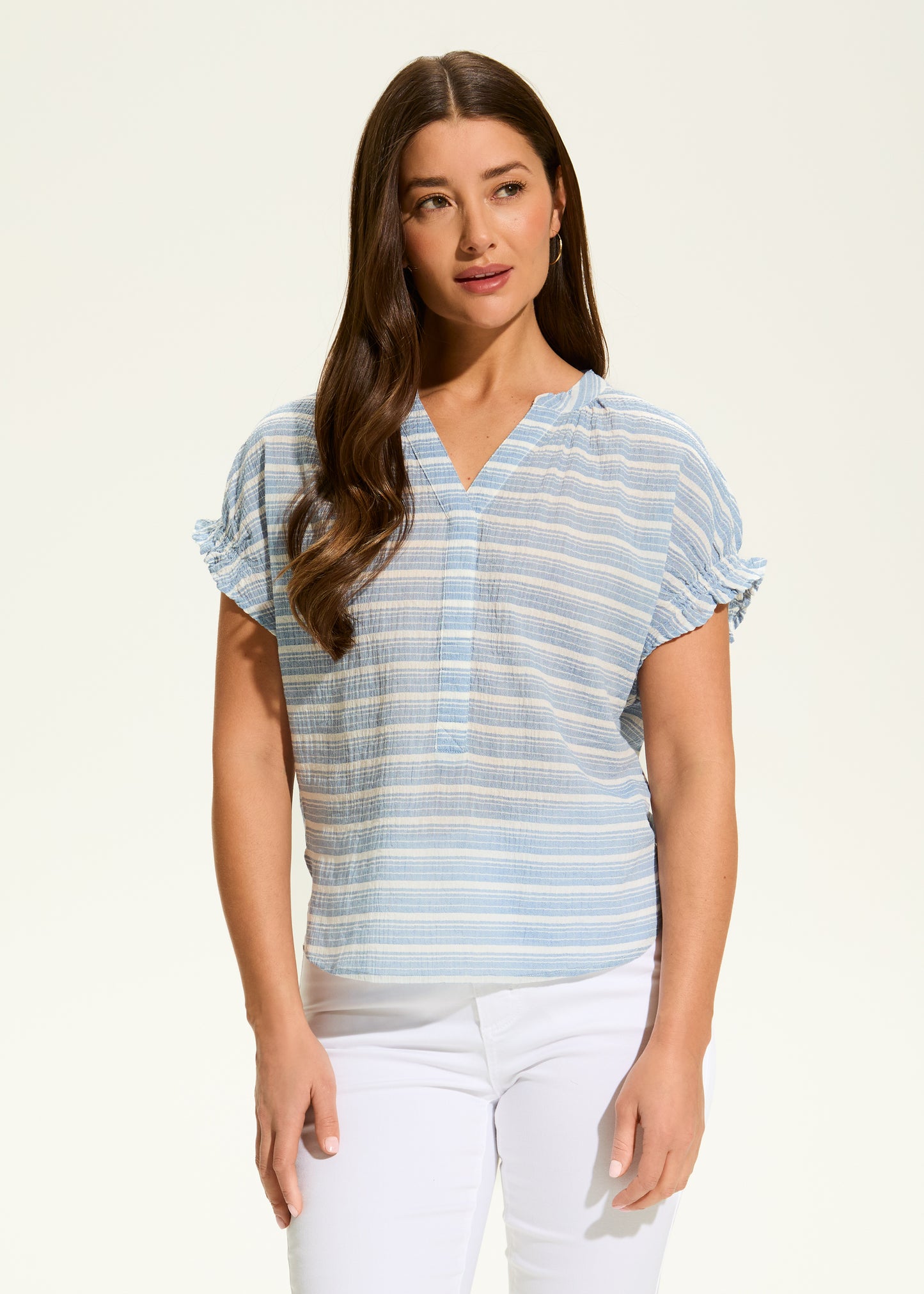 Crinkle Stripe Top
