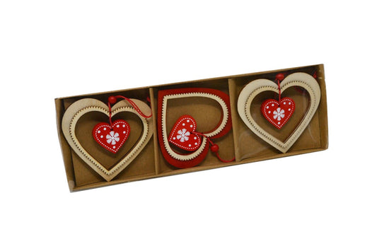 Heart Ornaments | 3pk