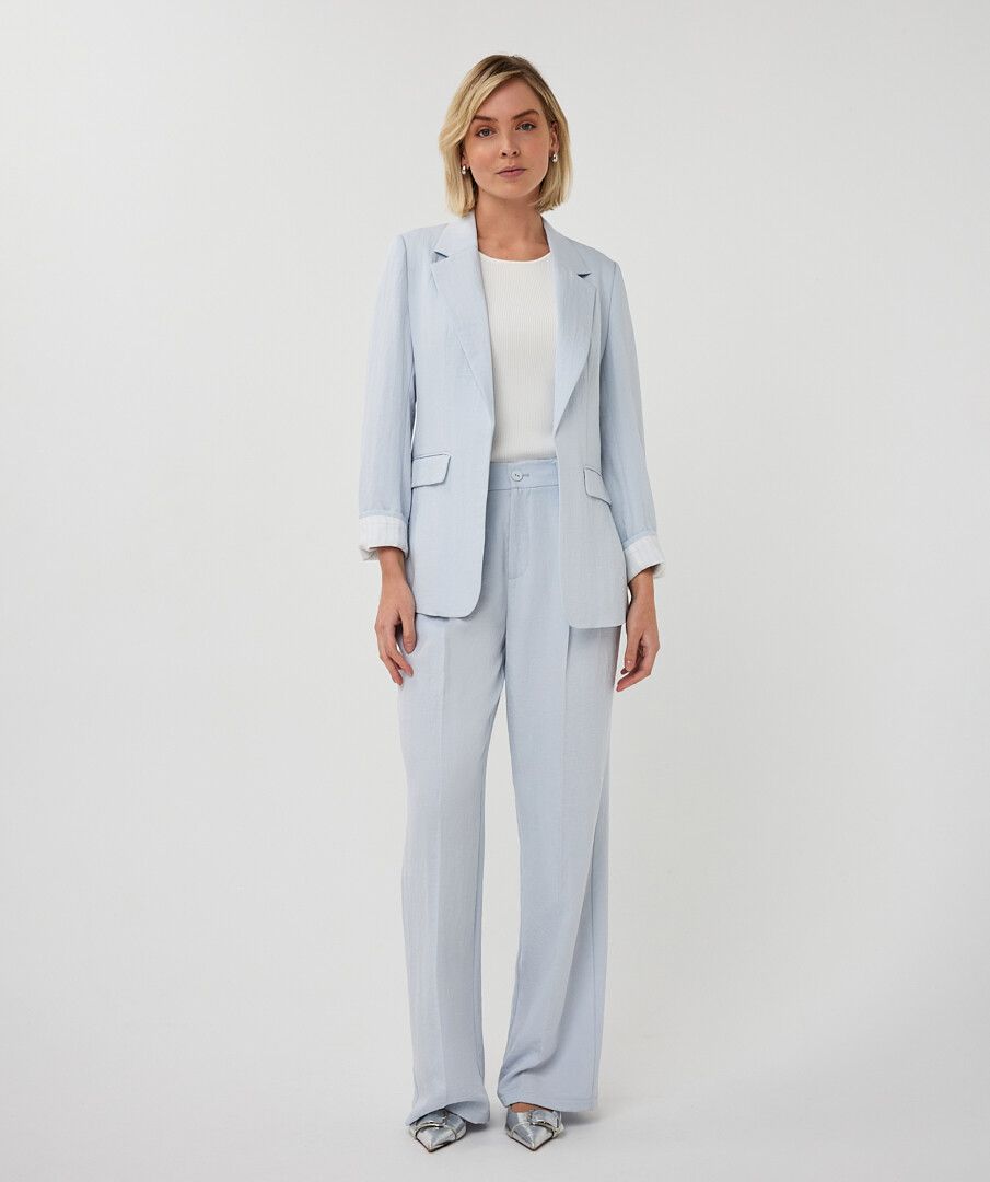 Blazer with Rolled Sleeve