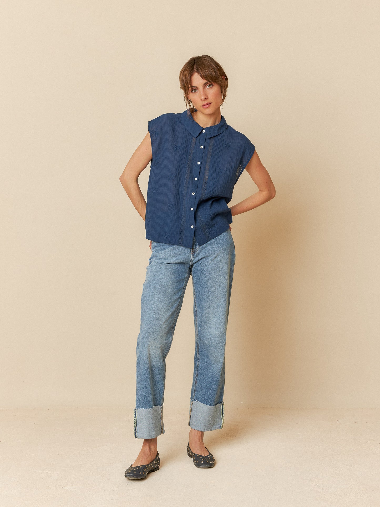 Cotton Embroidered Shirt