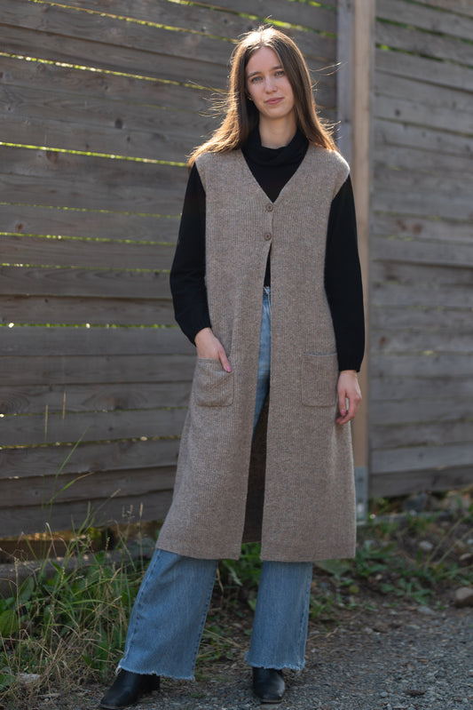 Long Vest with Pockets