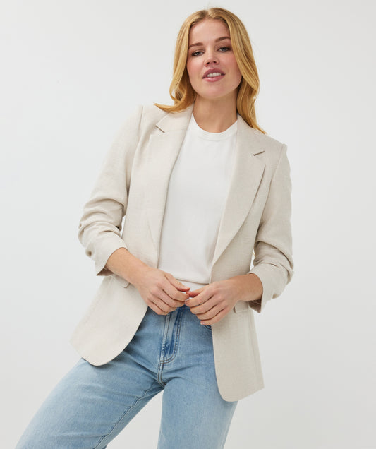 Scrunch Sleeve Blazer