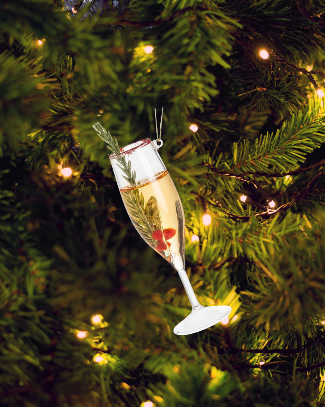 Holiday Champagne Ornament