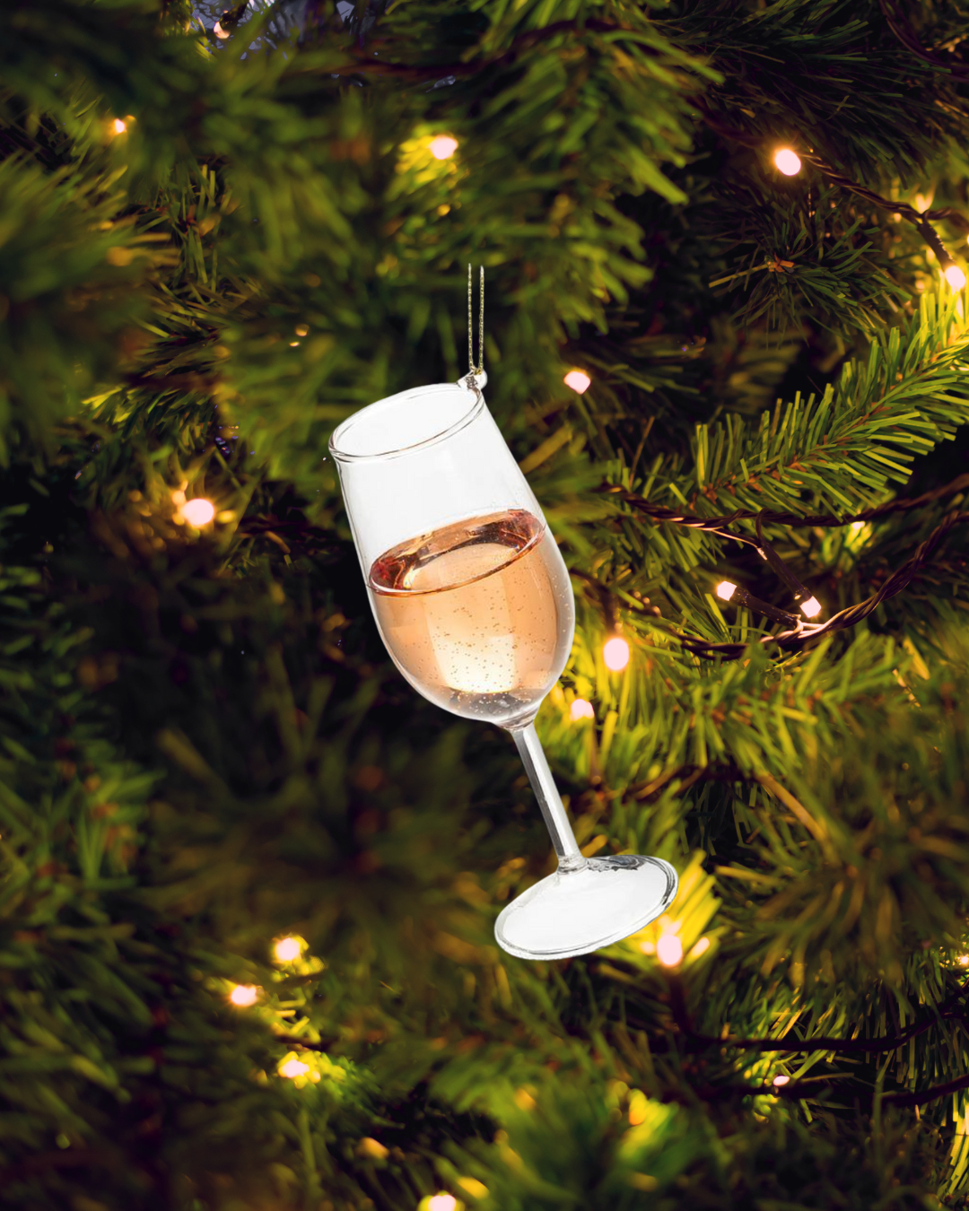 Glass of Rose Wine Ornament