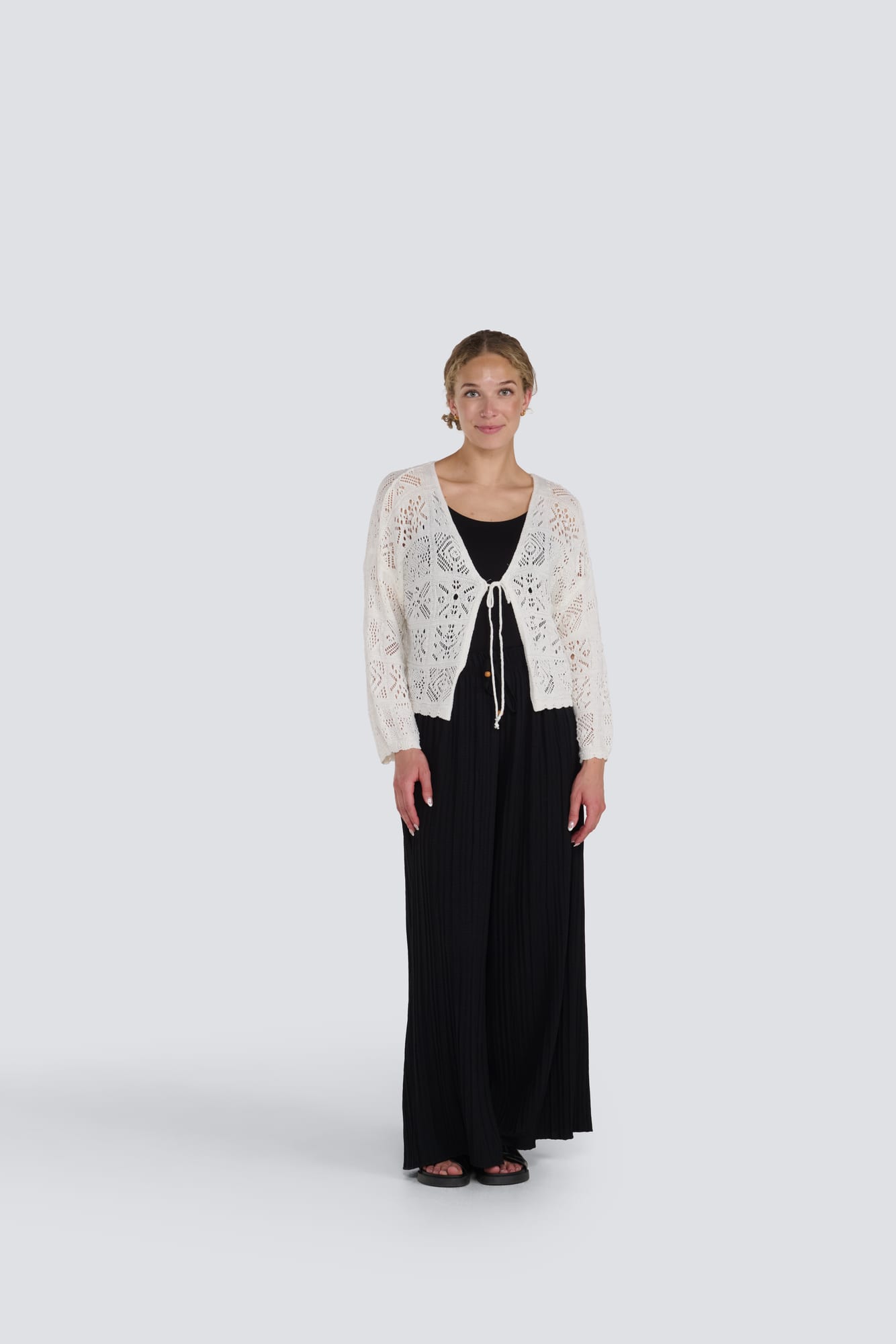 Crochet Tie Cardigan