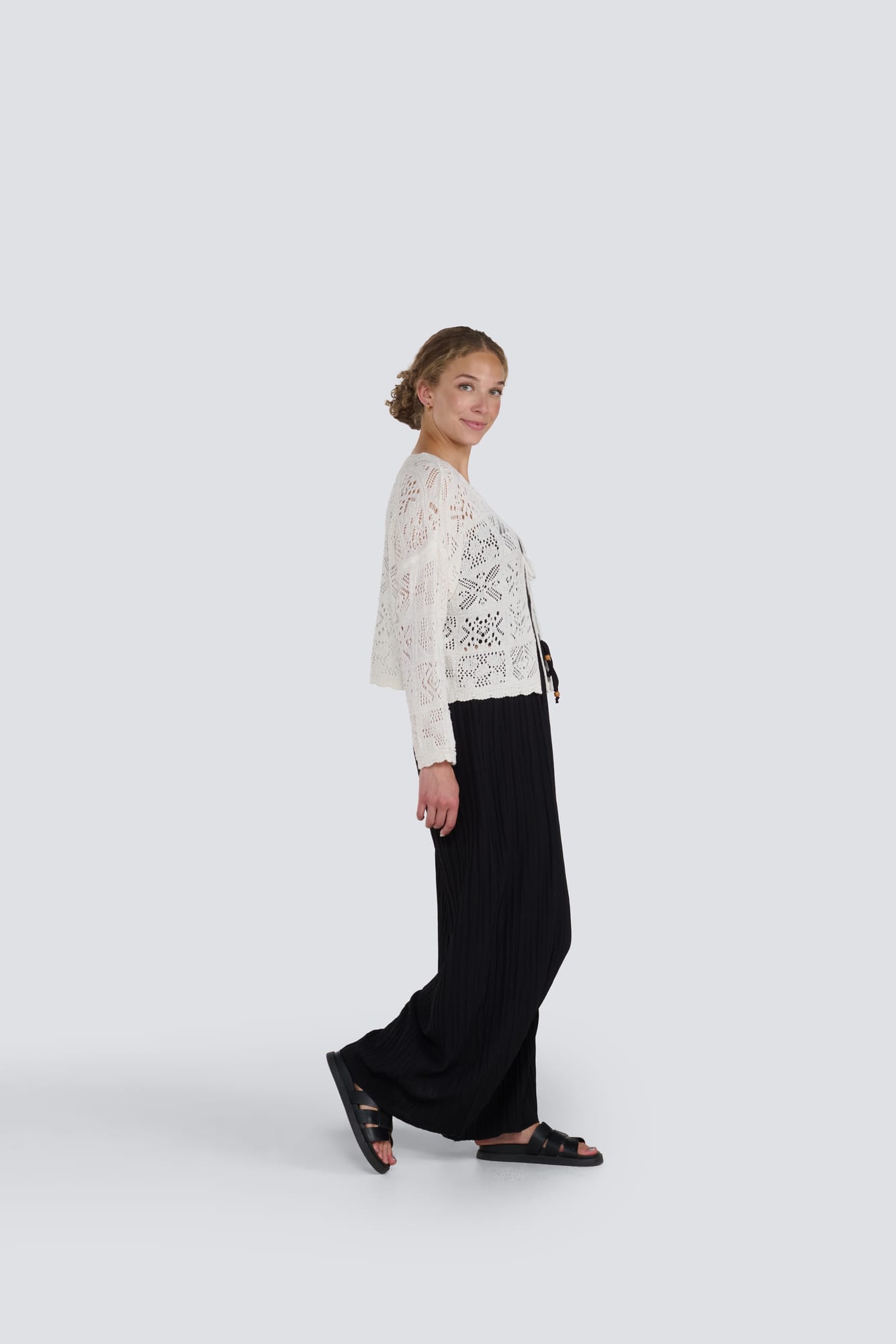 Crochet Tie Cardigan