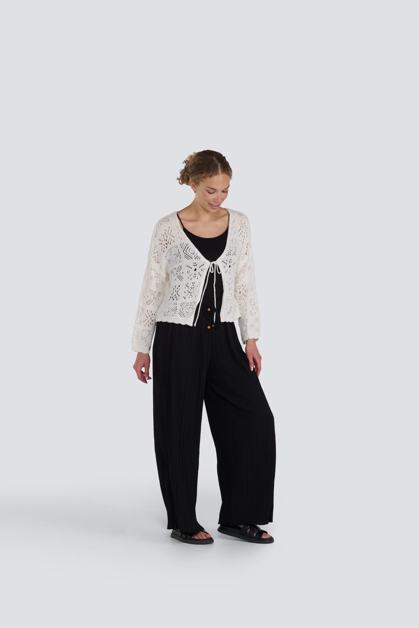 Crochet Tie Cardigan