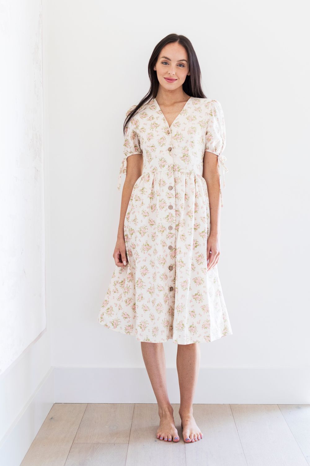 Lilly Button Up Midi Dress