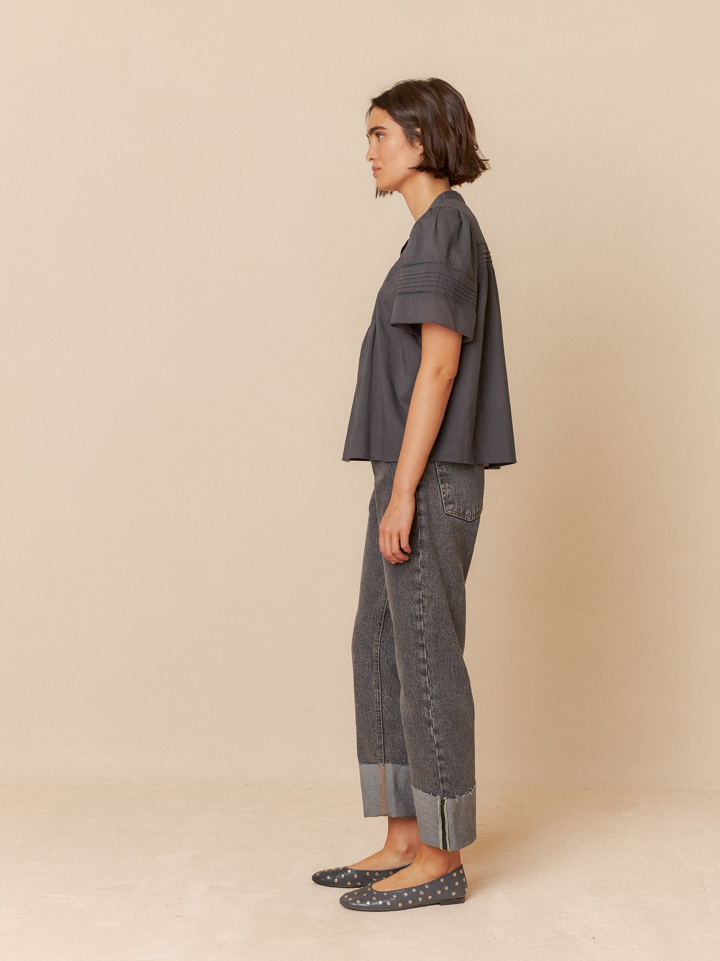 Embroidered Voile Blouse