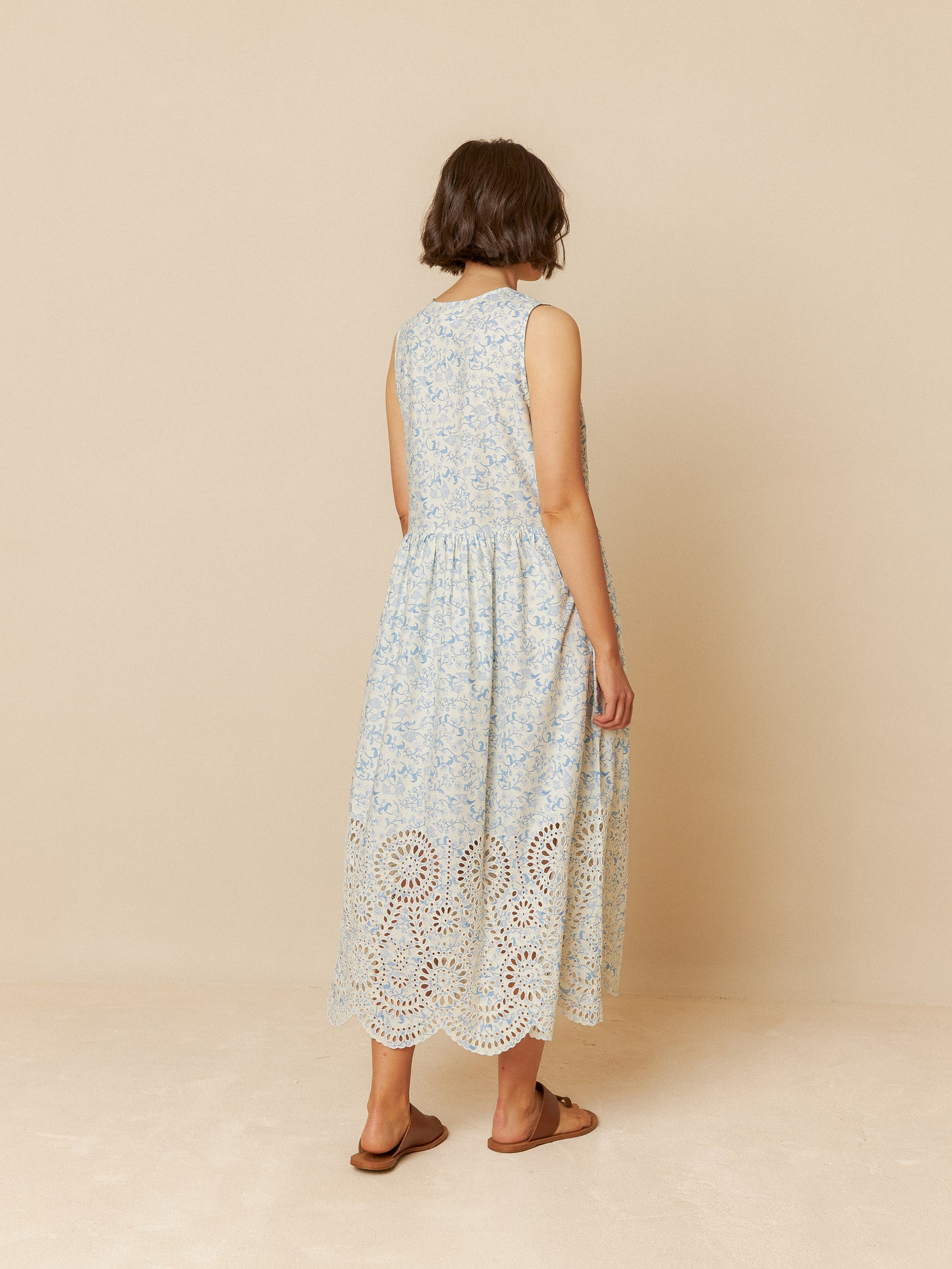 Eyelet Sleeveless Dress