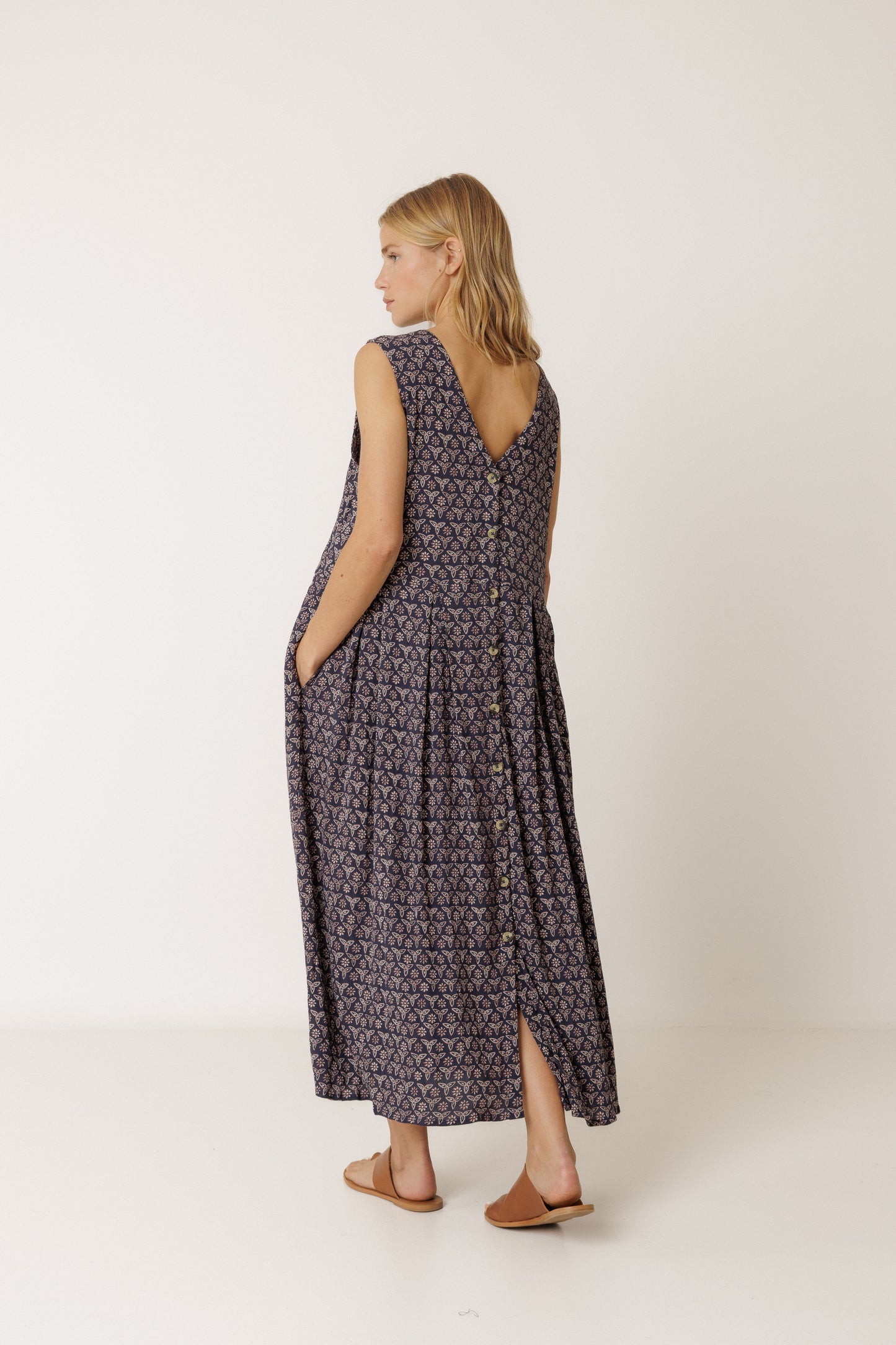 Mulitposition Block Print Dress