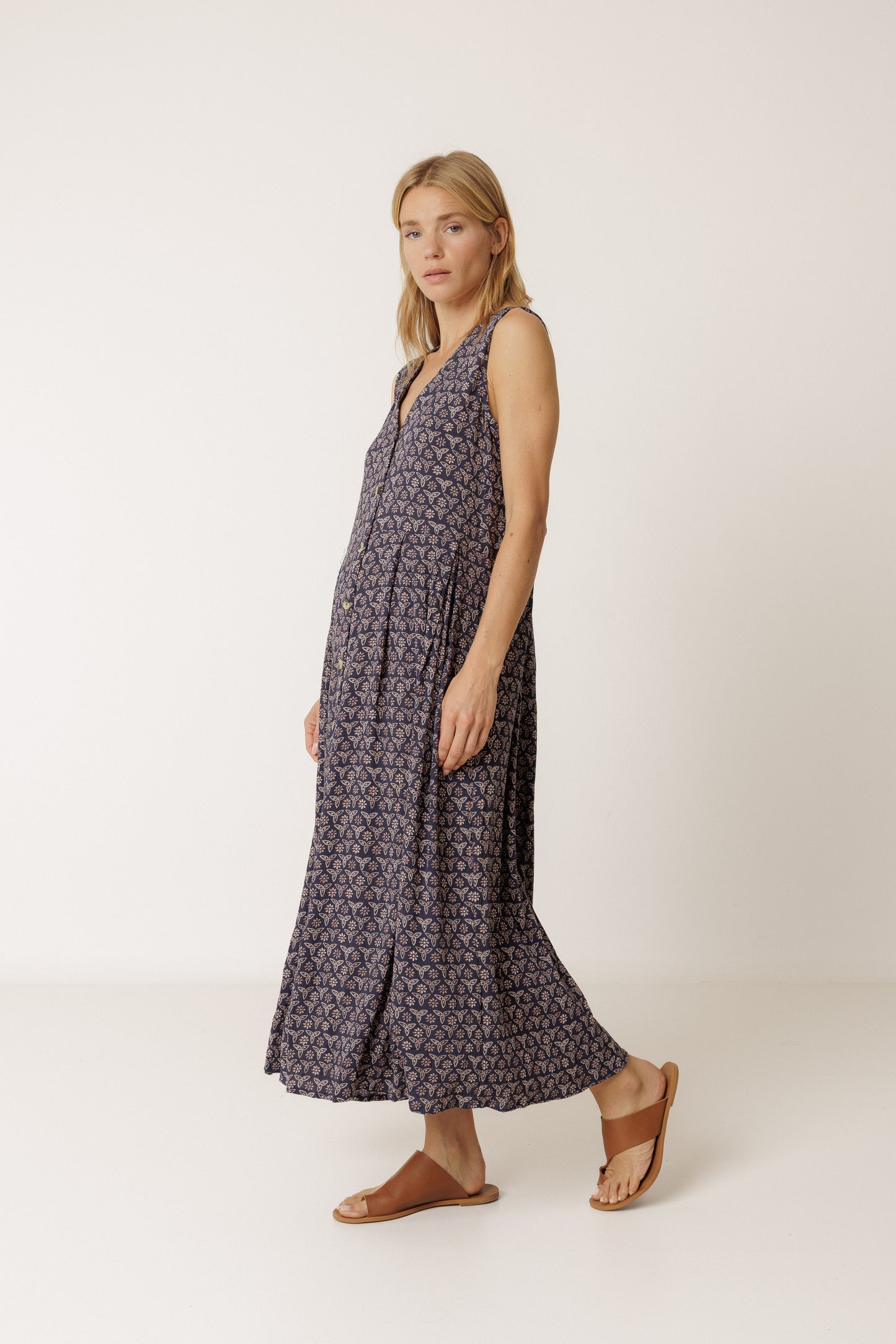 Mulitposition Block Print Dress