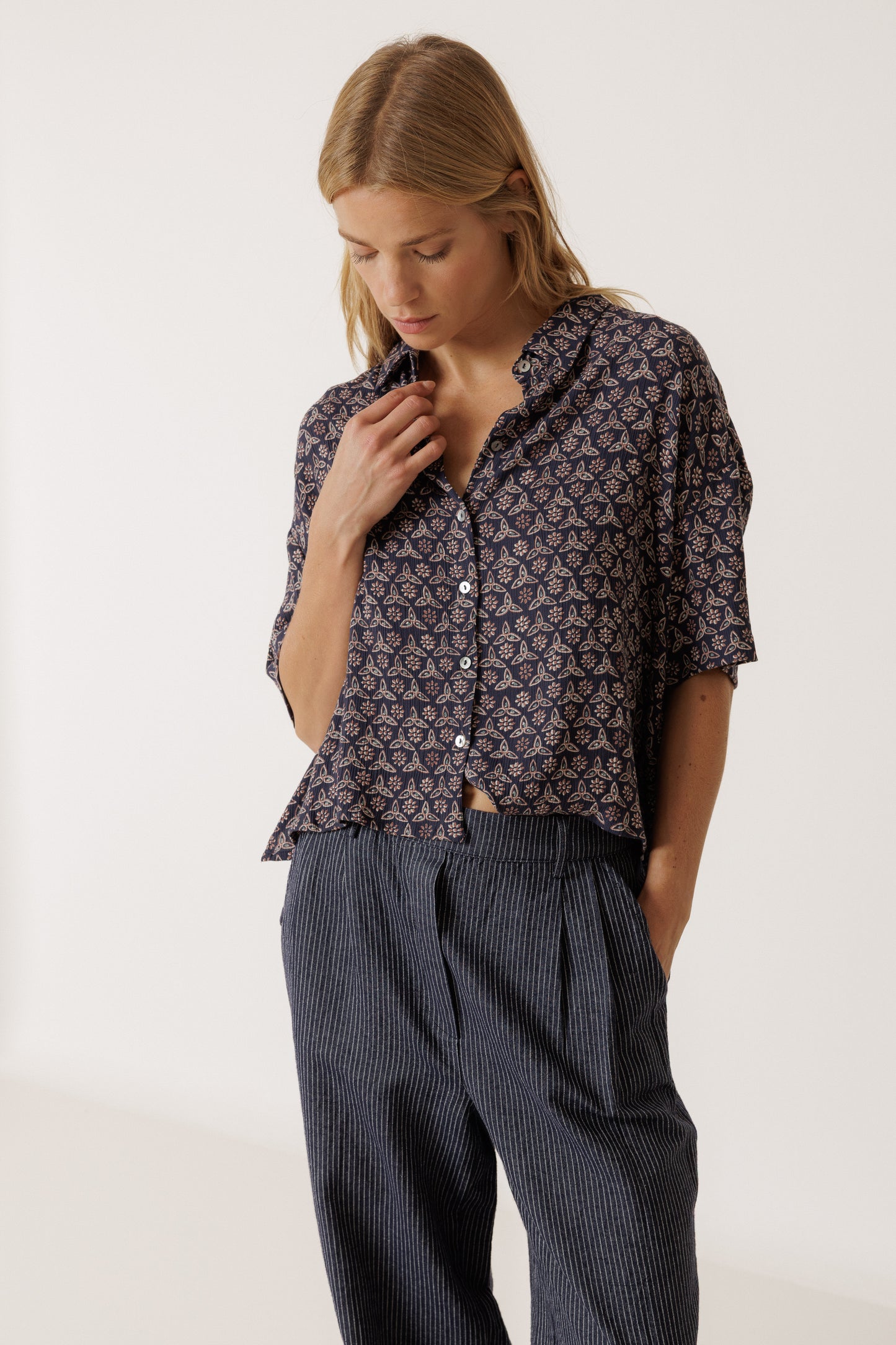 Oversize Block Print Shirt