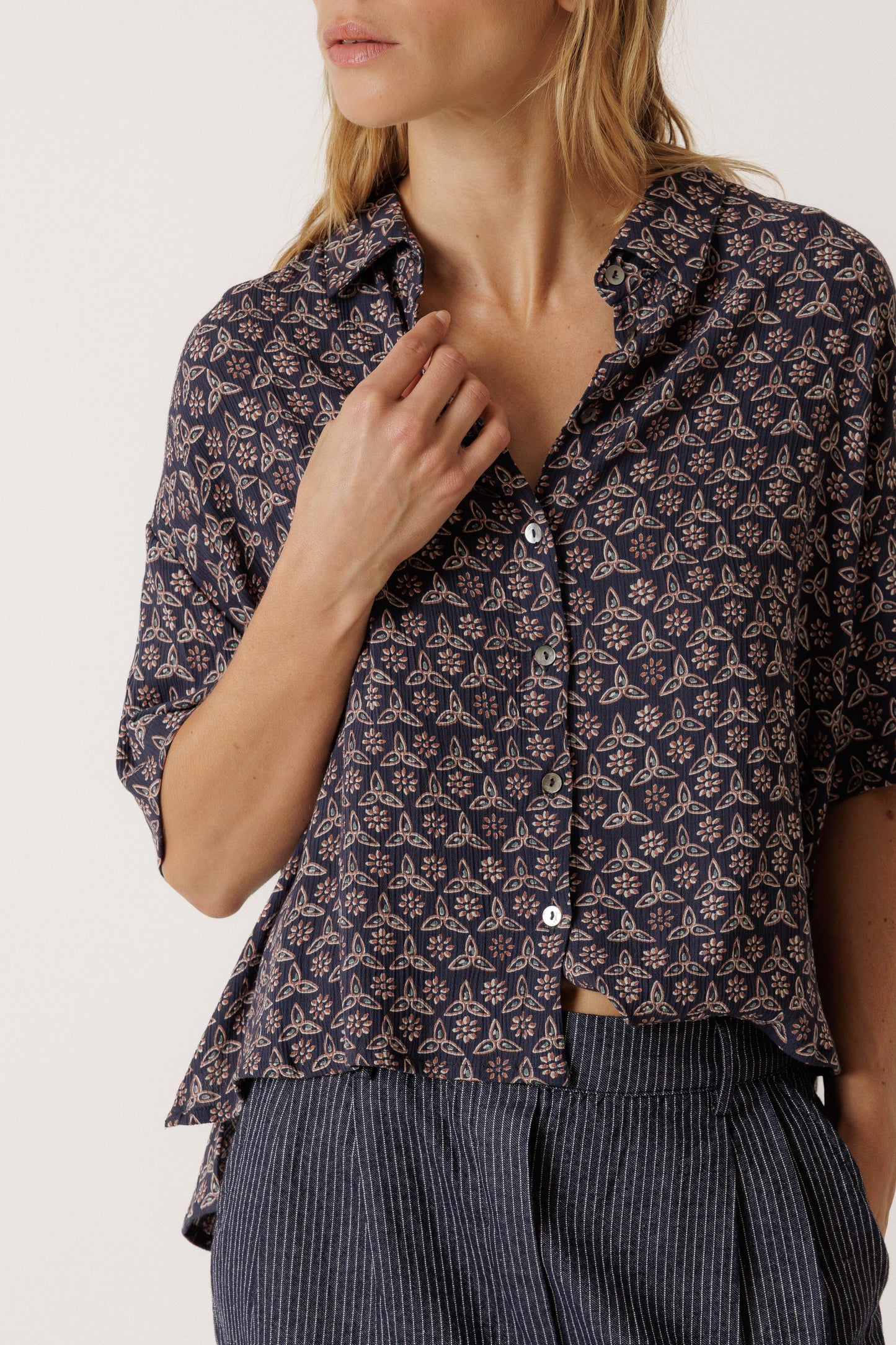 Oversize Block Print Shirt