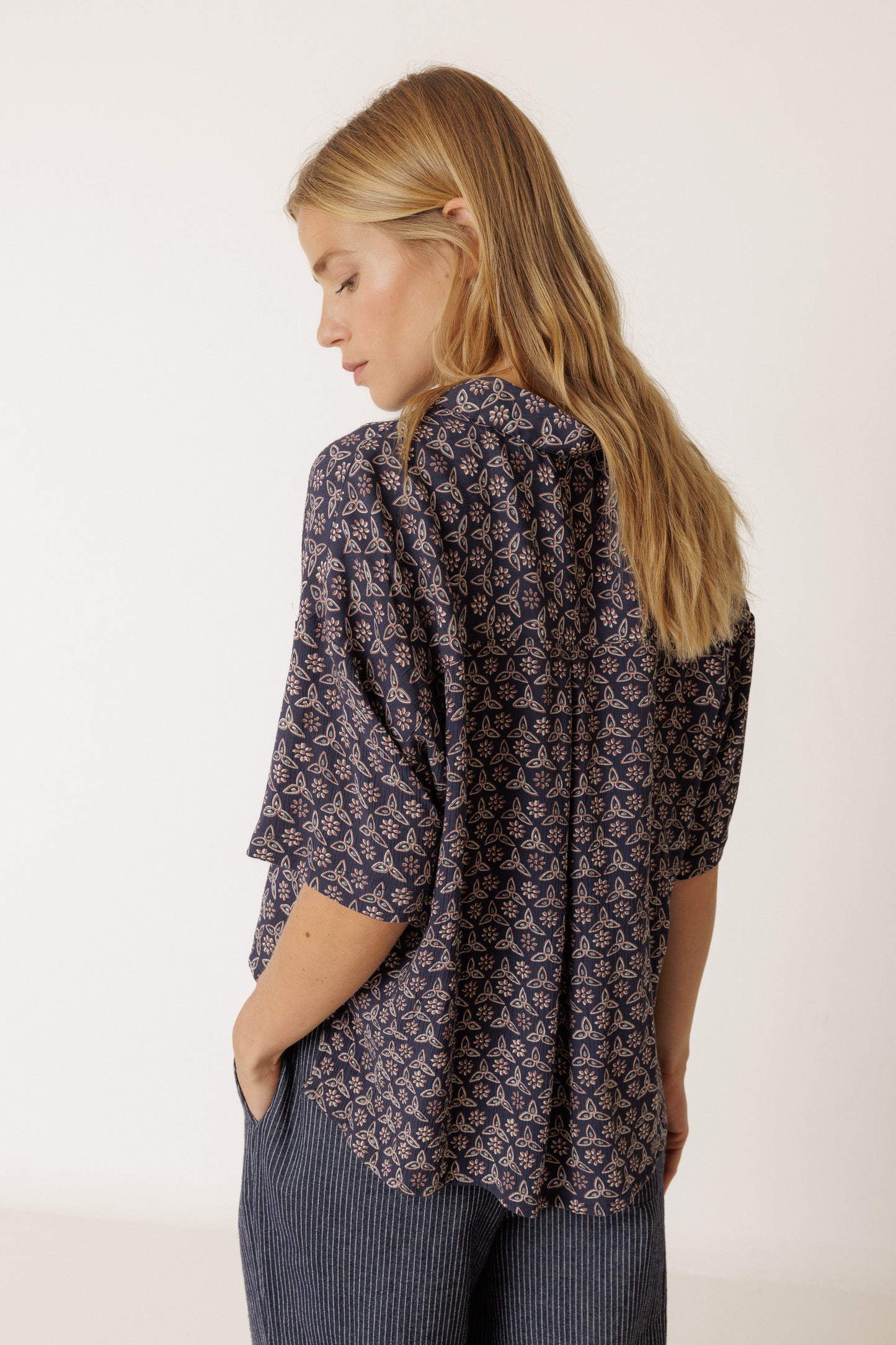 Oversize Block Print Shirt