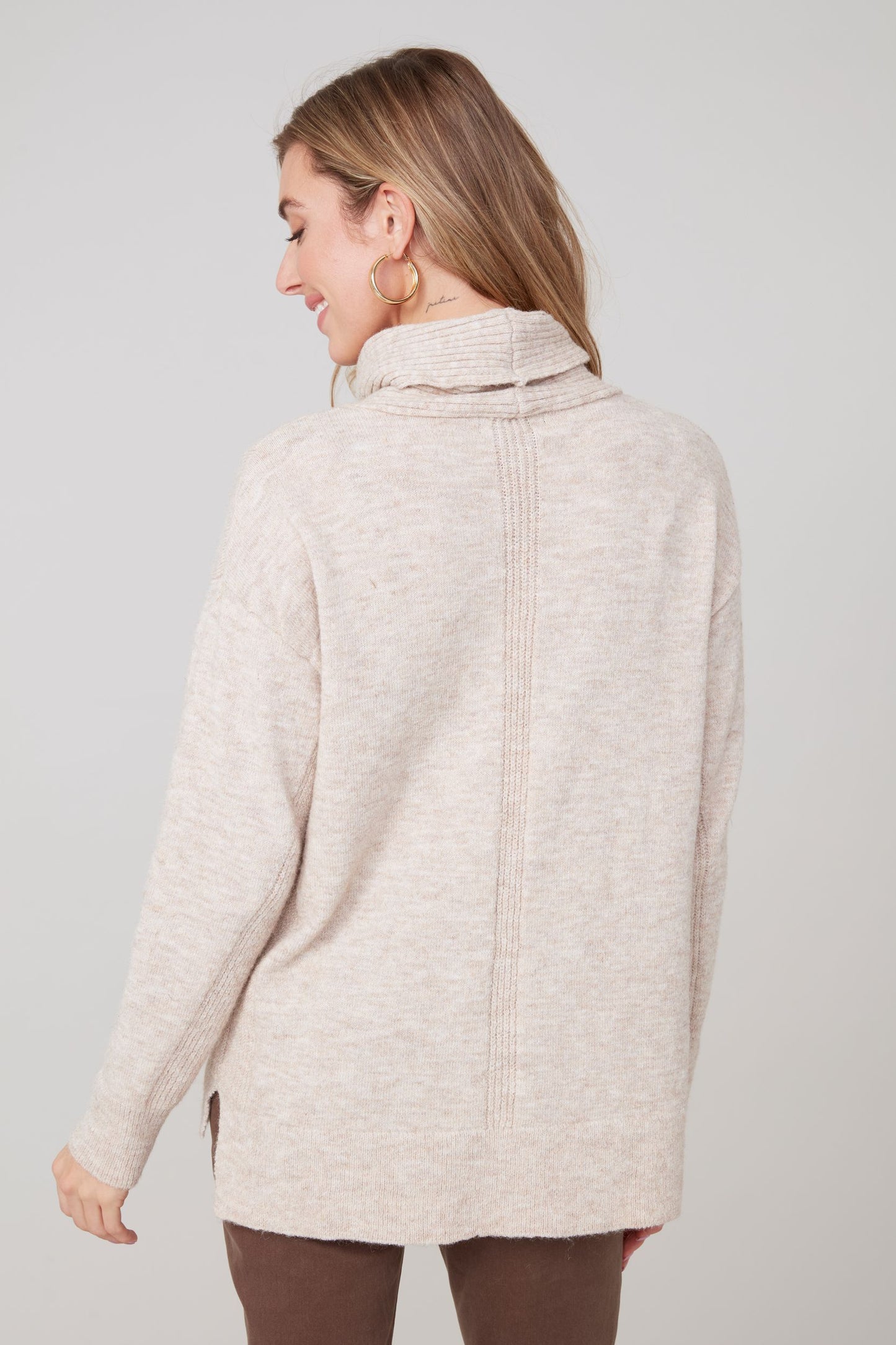 Cowel Neck Knit Sweater