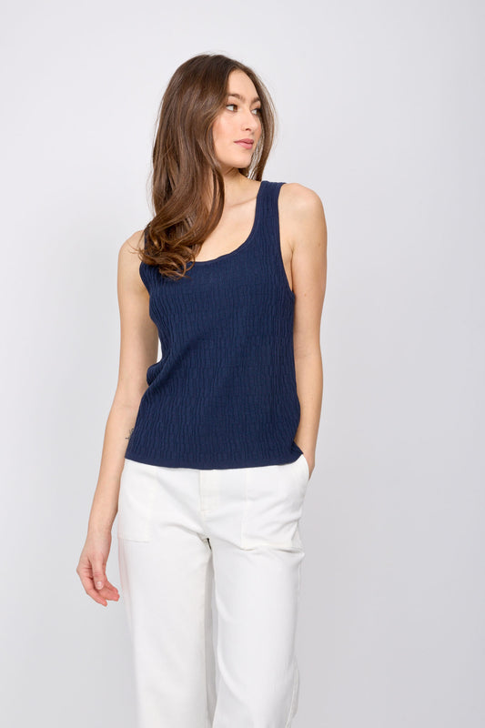 Sleeveless Textured Tank