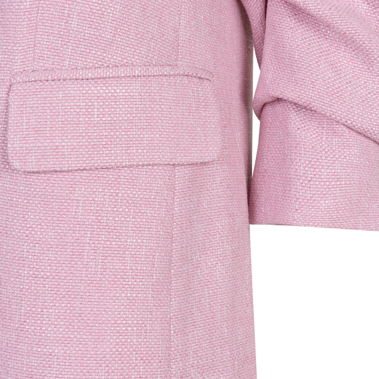 Linen Blazer with Rouched Sleeve