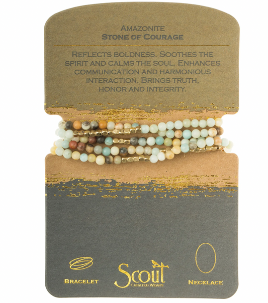 Stone Wrap Amazonite Bracelet/Necklace