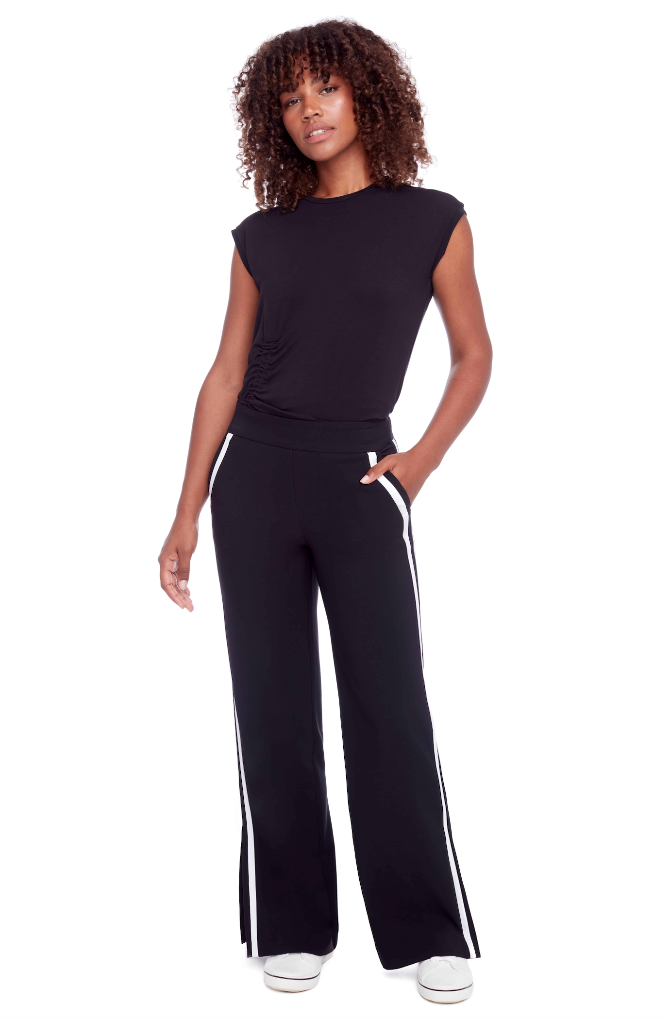Viviane Side Stripe Wide Leg Pant