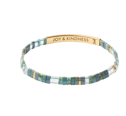 Good Karma Miyuki Bracelet | Joy & Kindness - Marine/Gold