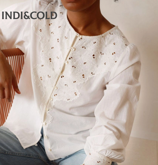 Embroidered Cut Out Shirt