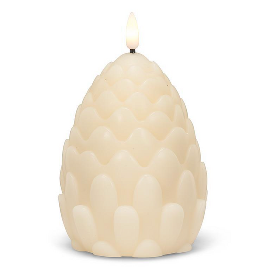 Large Pinecone LED Candle