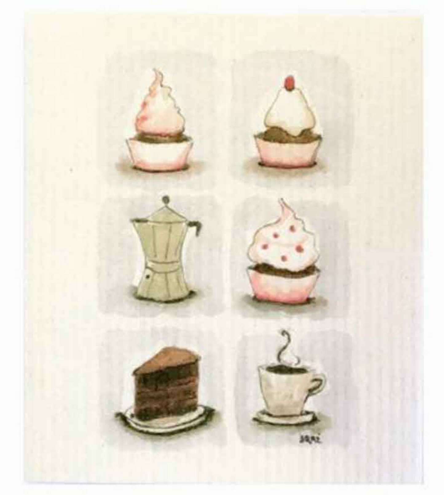 Cupcakes Dish Cloth